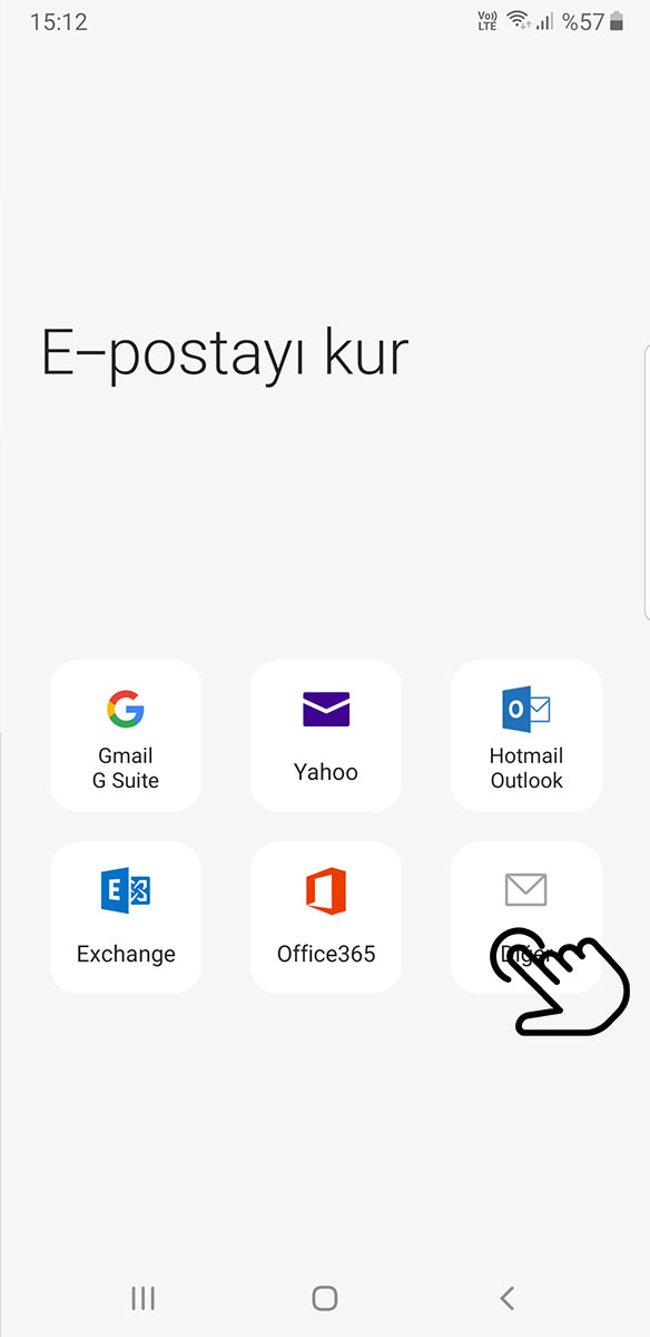 android kurumsal mail